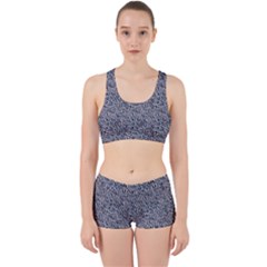 Blue Black Snake Pattern Work It Out Gym Set