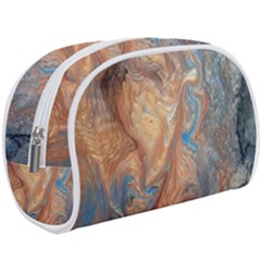 Blue Flow Make Up Case (large) by kaleidomarblingart