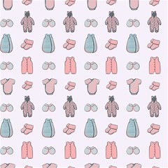 pattern with clothes for newborns