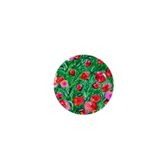Flower Dreams 1  Mini Button Magnet by dawnsebaughinc