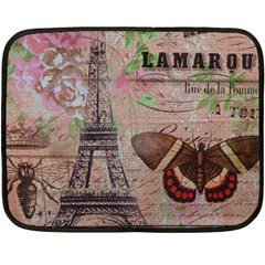 Girly Bee Crown  Butterfly Paris Eiffel Tower Fashion Mini Fleece Blanket (two Sided) by chicelegantboutique