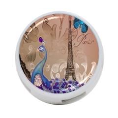 Modern Butterfly  Floral Paris Eiffel Tower Decor 4-port Usb Hub (two Sides) by chicelegantboutique