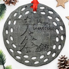 Concrete Christmas Round Filigree Ornament