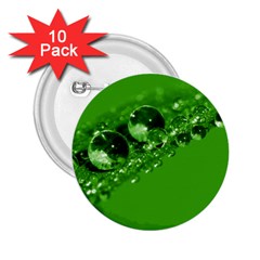 Green Drops 2 25  Button (10 Pack) by Siebenhuehner