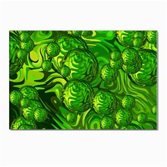 Green Balls  Postcards 5  X 7  (10 Pack) by Siebenhuehner