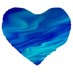 Blue 19  Premium Heart Shape Cushion