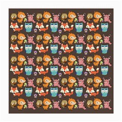 Woodland Animals Glasses Cloth (medium, Two Sided) by Mjdaluz