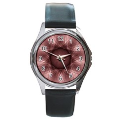 Spirograph Round Metal Watch (silver Rim) by Siebenhuehner