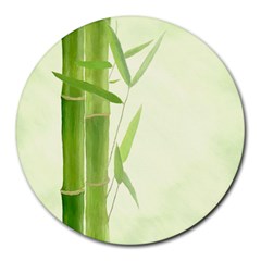 Bamboo 8  Mouse Pad (round) by Siebenhuehner