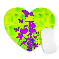Butterfly Green Mouse Pad (heart)