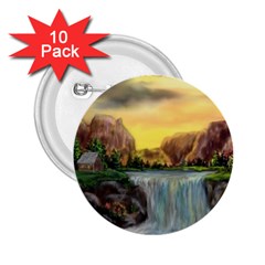 Brentons Waterfall - Ave Hurley - Artrave - 2 25  Button (10 Pack) by ArtRave2