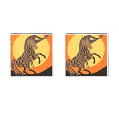 Embracing The Moon Copy Cufflinks (square) by twoaboriginalart