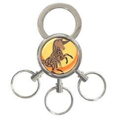 Embracing The Moon Copy 3-ring Key Chain