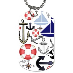 Nautical Collage Dog Tag (one Sided)