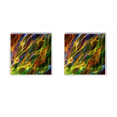 Colourful Flames  Cufflinks (square) by Colorfulart23