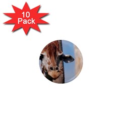 Cute Giraffe 1  Mini Button Magnet (10 Pack) by AnimalLover