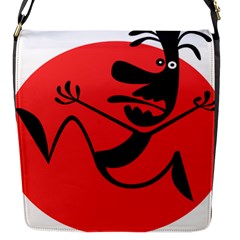Running Man Flap Closure Messenger Bag (small) by StuffOrSomething