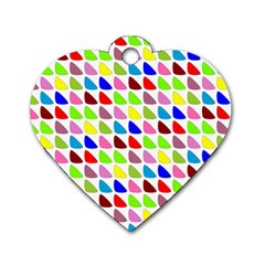 Pattern Dog Tag Heart (one Sided) 