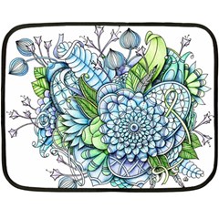 Peaceful Flower Garden 2 Mini Fleece Blanket (two Sided) by Zandiepants