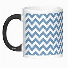 Blue And White Zigzag Morph Mug by Zandiepants