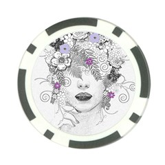 Flower Child Of Hope Poker Chip by FunWithFibro