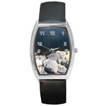 Atlantic Ocean Tonneau Leather Watch Front