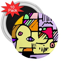 Fighting The Fog 3  Button Magnet (10 Pack) by FunWithFibro