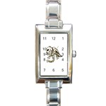 Angel Skull Rectangular Italian Charm Watch Front