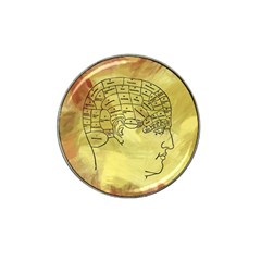 Brain Map Golf Ball Marker (for Hat Clip) by StuffOrSomething