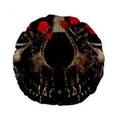Death And Flowers 15  Premium Round Cushion  by dflcprints