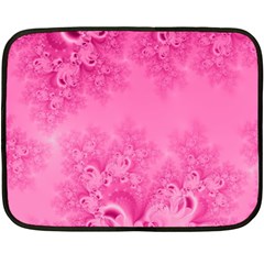 Soft Pink Frost Of Morning Fractal Mini Fleece Blanket (two Sided) by Artist4God