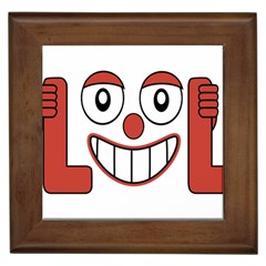 Laughing Out Loud Illustration002 Framed Ceramic Tile by dflcprints