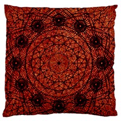 Grunge Style Geometric Mandala Large Flano Cushion Case (two Sides) by dflcprints