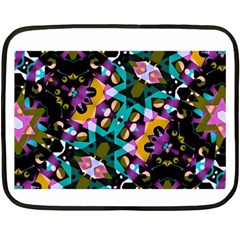Digital Futuristic Geometric Pattern Mini Fleece Blanket (two Sided) by dflcprints
