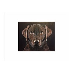 Chocolate Lab Double Sided Flano Blanket (mini) by LabsandRetrievers
