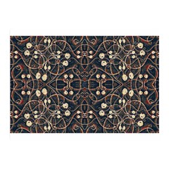 Victorian Style Grunge Pattern Double Sided Flano Blanket (mini) by dflcprints