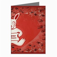 Cute Bunny Happy Easter Drawing Illustration Design Greeting Card (8 Pack) by dflcprints