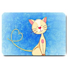 Cute Cat Large Door Mat by Colorfulart23