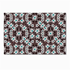 Modern Floral Geometric Pattern Postcard 4 x 6  (10 Pack) by dflcprints