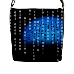 Binary Rain Flap Closure Messenger Bag (large) by StuffOrSomething