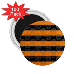 Deathrock Stripes 2 25  Button Magnet (100 Pack)
