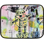 Graffiti Graphic Robot Mini Fleece Blanket (Two Sided) 35 x27  Blanket Front