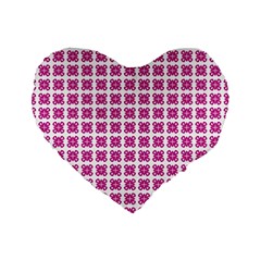 Cute Pretty Elegant Pattern Standard 16  Premium Flano Heart Shape Cushions by GardenOfOphir