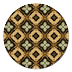 Faux Animal Print Pattern Magnet 5  (round) by GardenOfOphir