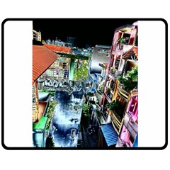 Colour Street Top Double Sided Fleece Blanket (medium)  by InsanityExpressed