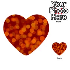 Modern Bokeh 12 Multi-purpose Cards (heart) 