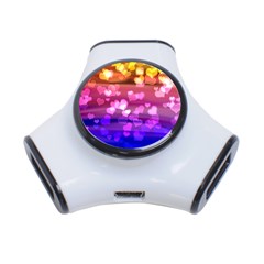 Lovely Hearts, Bokeh 3-port Usb Hub by ImpressiveMoments