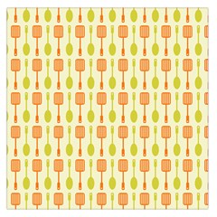 Spatula Spoon Pattern Large Satin Scarf (square) by GardenOfOphir