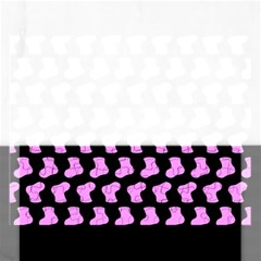 Cute Baby Socks Illustration Pattern Rectangular Jigsaw Puzzl by GardenOfOphir