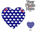 Cute Whale Illustration Pattern Playing Cards 54 (Heart)  Front - Heart8